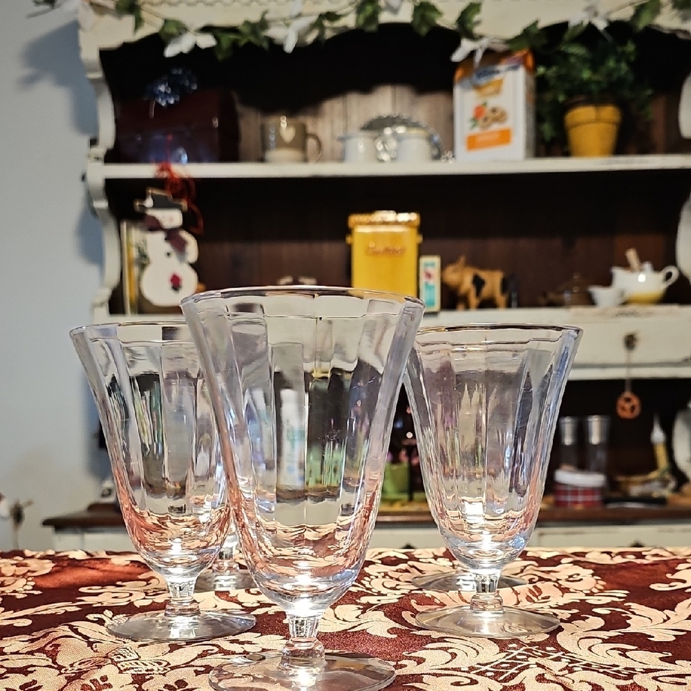 Fostoria Glass Crystal Footed Ice Tea Tumblers, Set of 5 - Picture 6 of 11